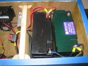 Two 20Ah batteries connected in parallel.